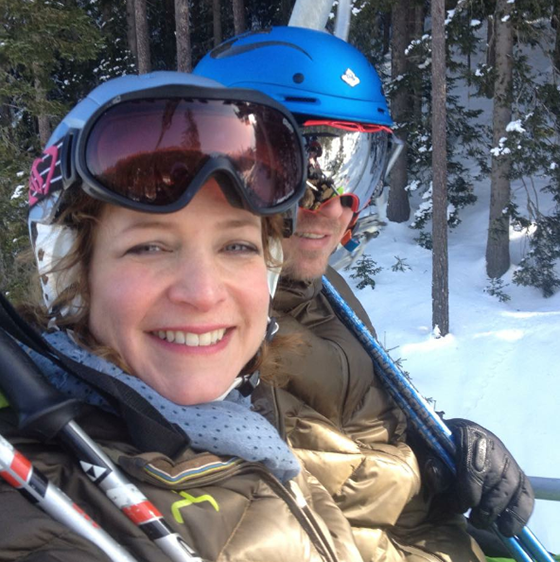 Ski time in Bansko resort, Bulgaria - me and my husband Anders