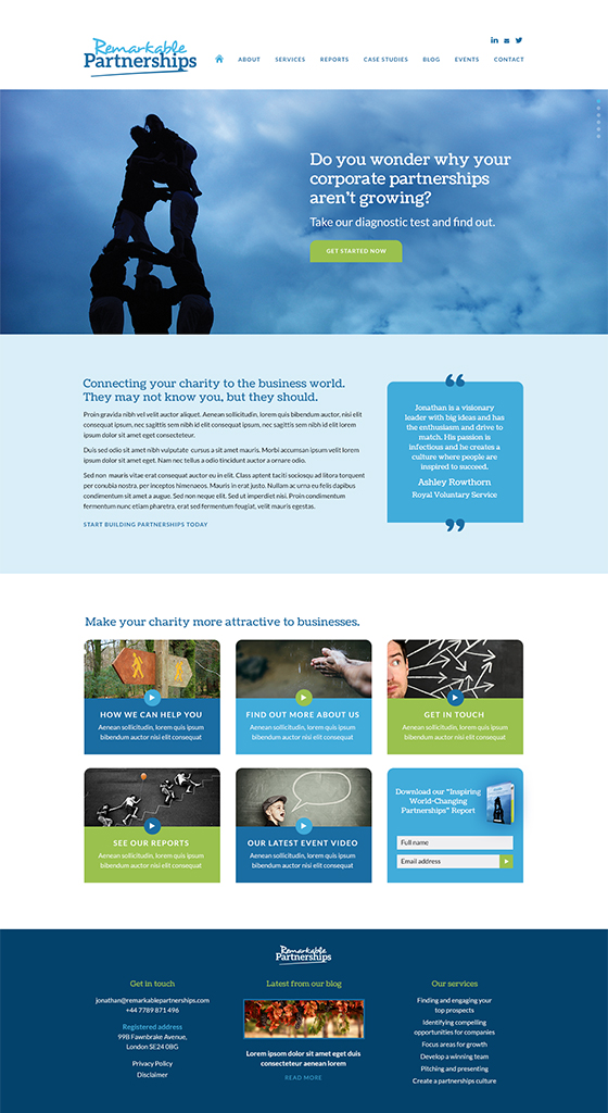 Remarkable Partnerships website