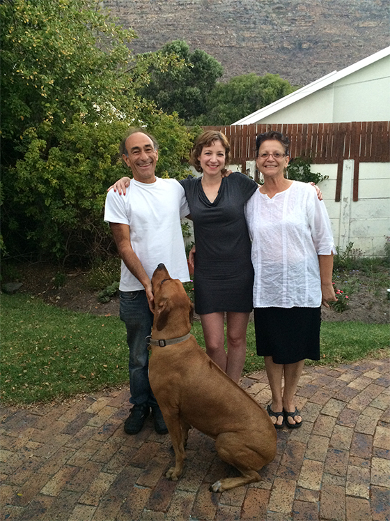 Keren, Justin and Lisa and Sheba the dog