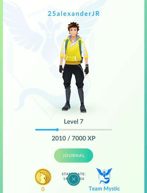 Pokemon Go - James's avatar profile