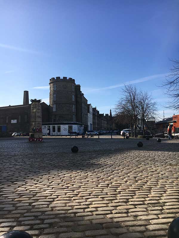 Edinburgh for Vistage talks - outside the Malmaison
