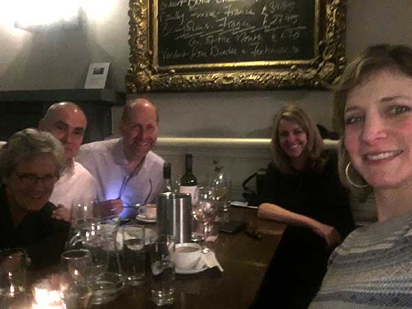 Vistage - dinner after the first workshop in Edinburgh