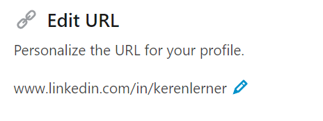 Personalise LinkedIn URL
