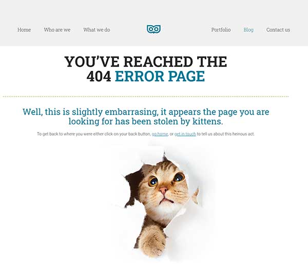 404 error page