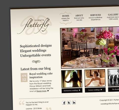 Introducing the new Flutterfly Events website!