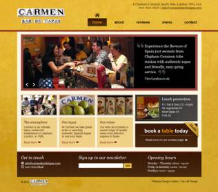 A collection of websites for Food Businesses (designed by Top Left Design)