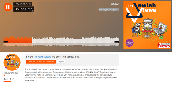 Jewish Views - Podcast interview - online hatred