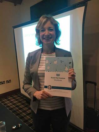 Keren Lerner and Stand Out Content Workbook - at Vistage talk