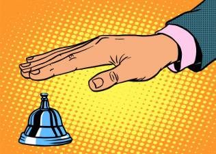 Stop that scroll! Reception bell