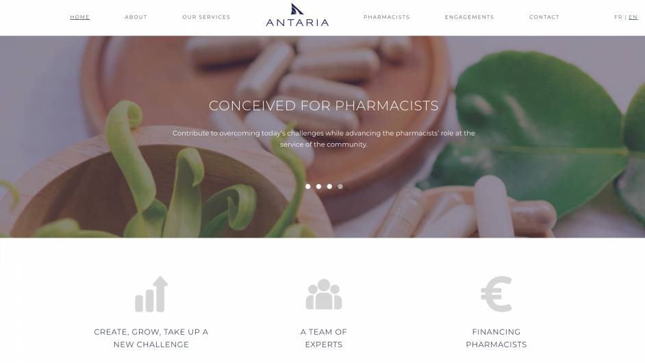 Antaria portfolio desktop