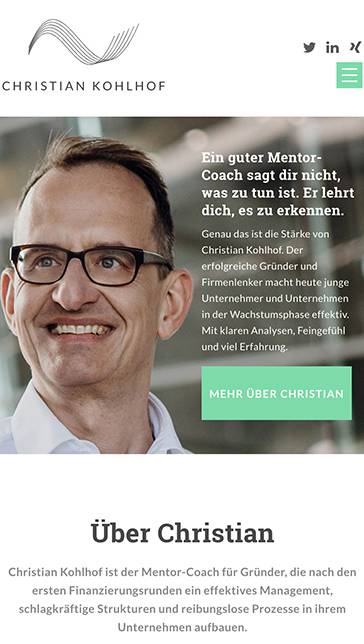 Christian Kholhof portfolio mobile