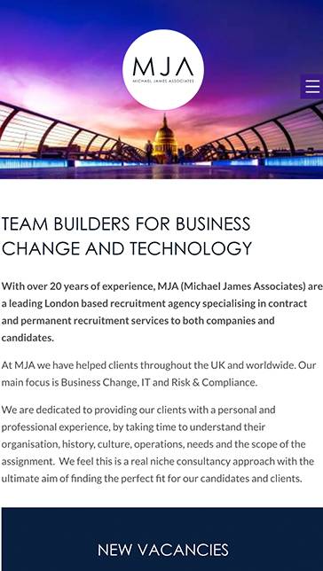 MJA portfolio mobile