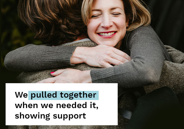 The team supported each other whenever it was needed.