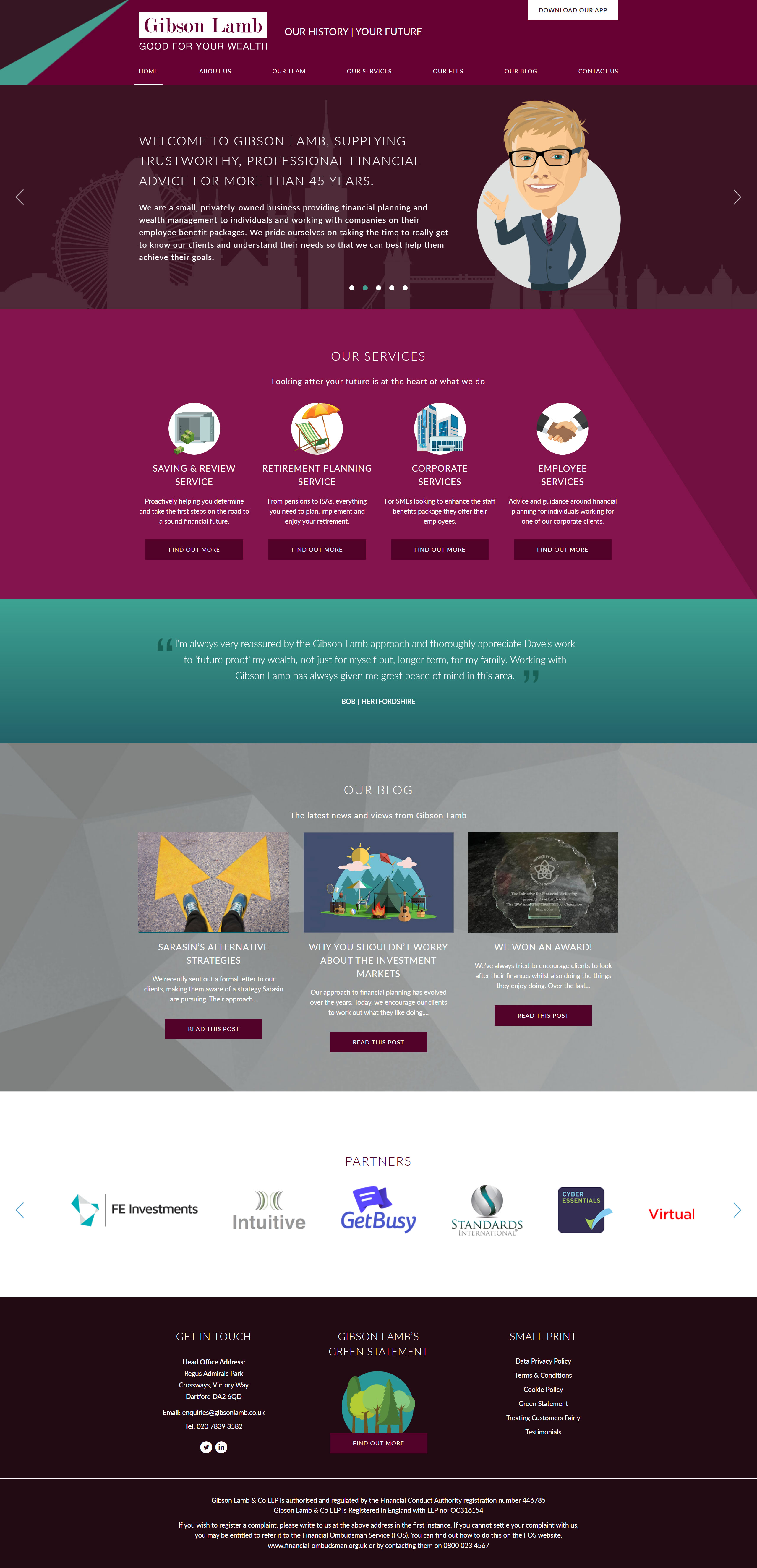 Gibson Lamb - homepage - wealth manager - how can invstment firms differentiate?