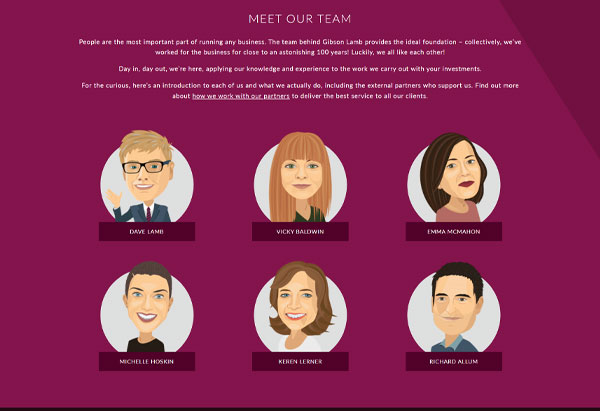 Team page - people - Gibson Lamb - how invstment firms differentiate