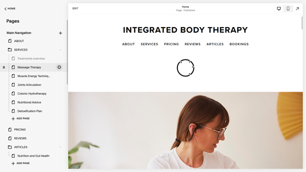 To edit individual pages SEO titles and descriptions go to Pages – and click on the cog for the page you want to edit