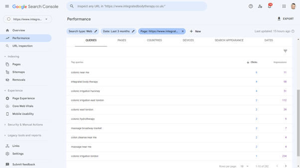 SEO for Squarespace - Integrated Body Therapy