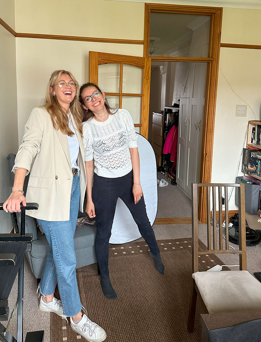 Olivia - Make up artist - and Ewa - at Keren's Personal Branding Photoshoot with Ewa Kara Photography