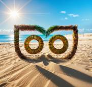 The TLD logo on the beach