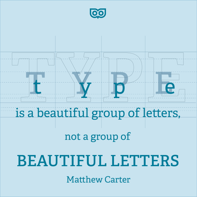 Instagram post with a typography quote