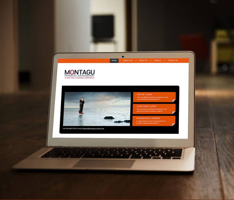Montagu website - on a laptop