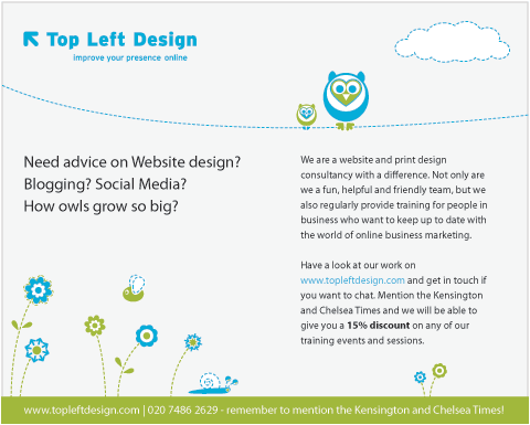 Kensington and Chelsea Magazine Quarter Page Ad