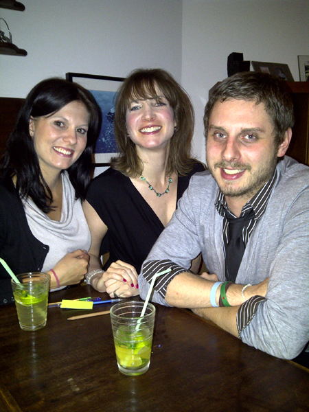 Cocktail party - me, Keren and Michael
