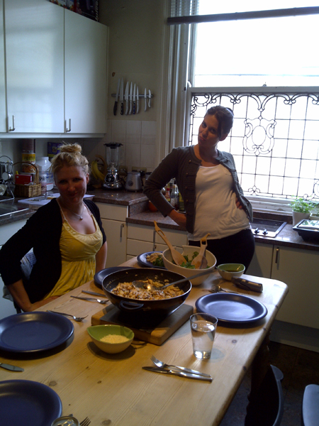 Tamlyn and me and the lunch Tamlyn made