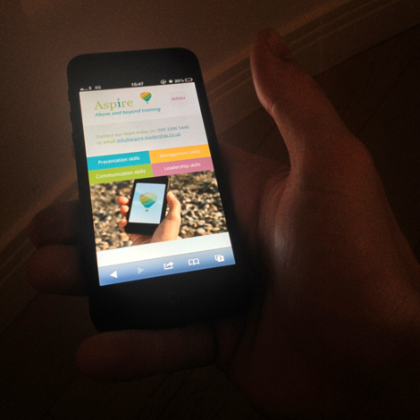 Aspire Leadership website - iphone