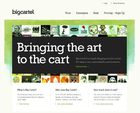 Big Cartel - bringing the art to the cart