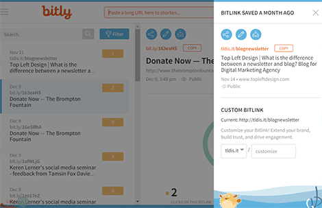 Bitly - customise your URLS
