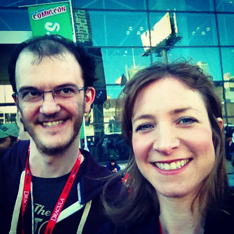 JP and me arrive at Comic Con