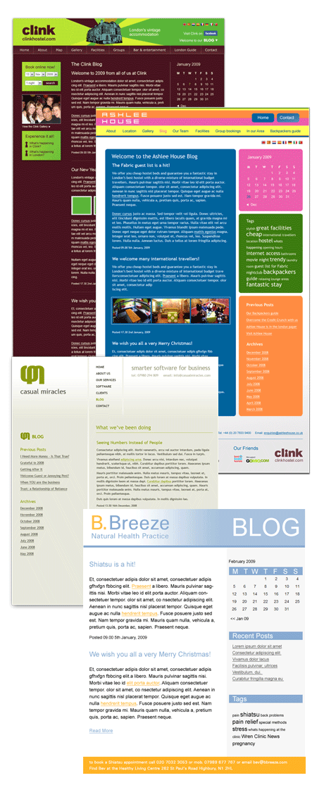 Montage of blogs Montage of blogs