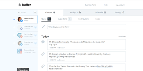 Buffer - one of my favourite social media management tools