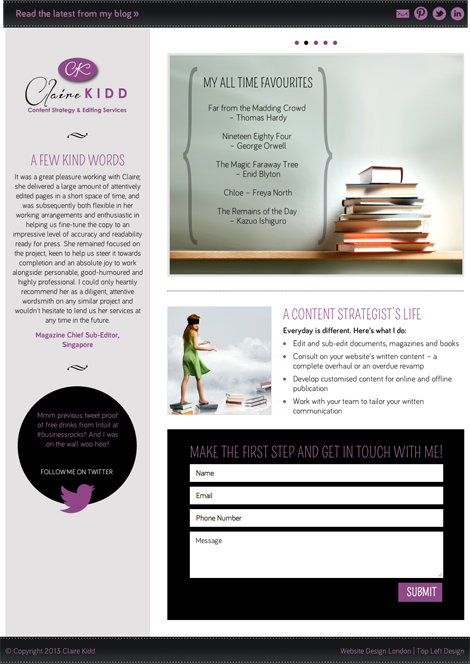 Claire Kidd Content Strategy & Editing Services Claire Kidd Content Strategy & Editing Services