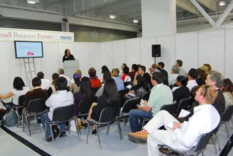 Jane sharing her marketing expertise with food businesses at Speciality and Fine Food Fair 2009