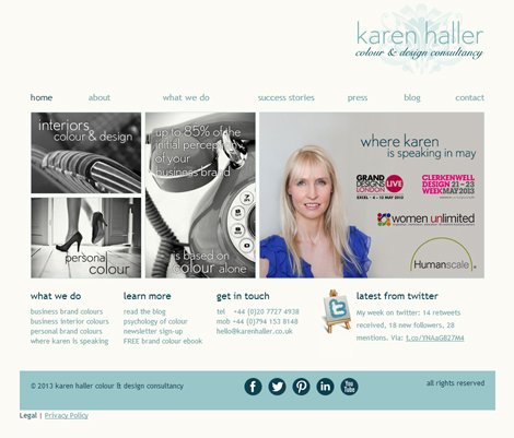 Karen Haller Colour & Design Consultancy Website