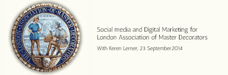 On 23 September 2014 Keren Lerner will be speaking at the Civil Service club for the Association of Master Decorators