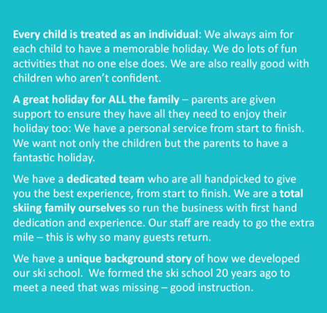 Snowbizz key messages