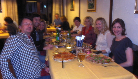 The Lake Como Wedding Planner - dinner with Rachel and the family The Lake Como Wedding Planner - dinner with Rachel and the family