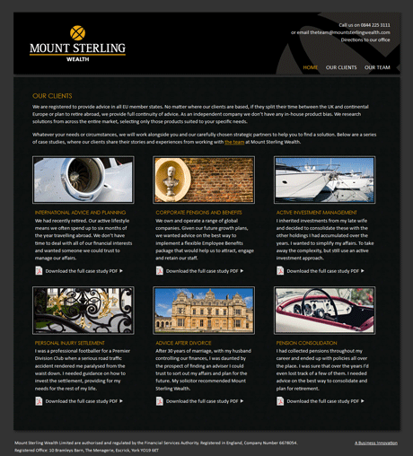 Mount Sterling Wealth - Downloadable case studies