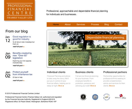 pfc1 Professional Financial Centre - Scrolling images and blog feed