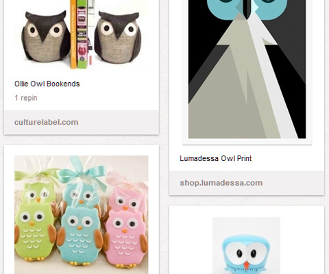 Images from Keren's "Owls" Pinterest board