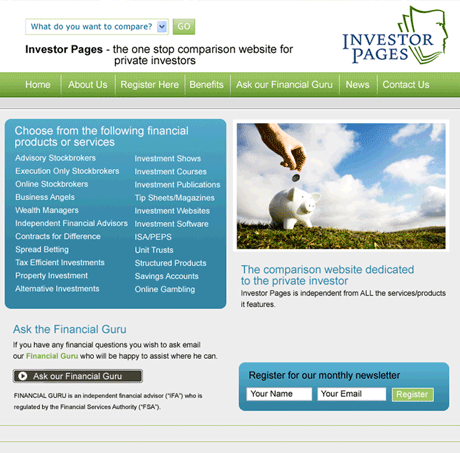 Investor Pages - an example of a website which shows what they do! Investor Pages - an example of a website which shows what they do!