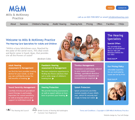 Mills & Mckinney - an example of a website which shows their expertise Mills & Mckinney - an example of a website which shows their expertise