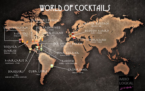 World Map of Cocktails - Facebook Page 