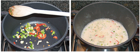 Thai Chili-Banana-Soup preparation