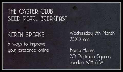 The Oyster Club - Seed Pearl Breakfast - Keren Speaks - 9th March 2011