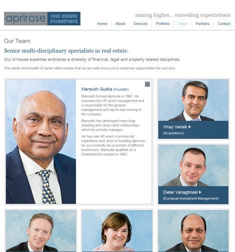 Aprirose team page Aprirose team page