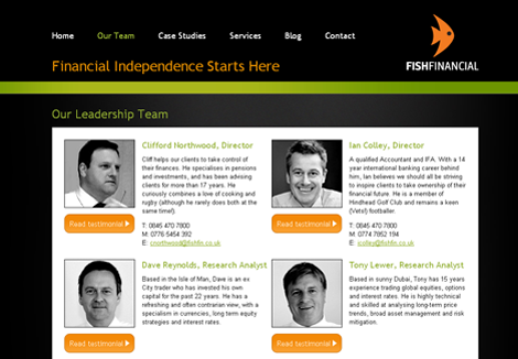 Fish Financial team page Fish Financial team page